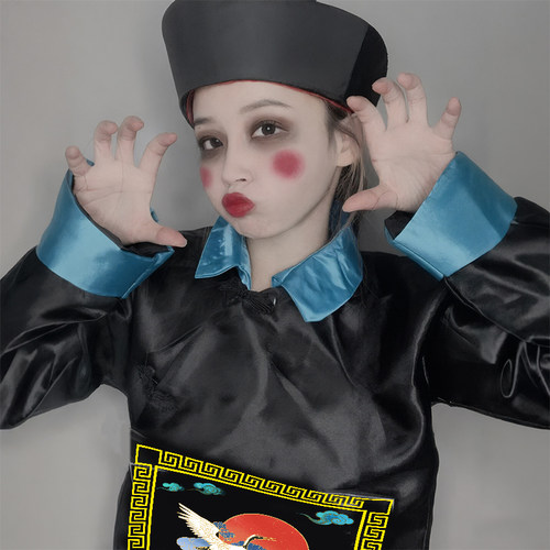cosplay化妆舞会恐怖成人女装搞怪清朝儿童僵尸服装万圣节鬼衣服