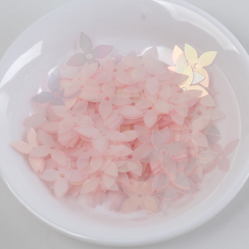 麋鹿先生 10mmPET风车四叶花平面亮片DIY手缝珠片法式刺绣材料