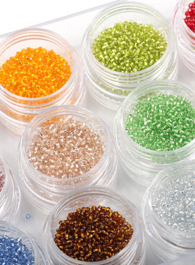 1.5mm极小灌银米珠 日本进口MGB钩边珠手工diy服装辅料钩边珠