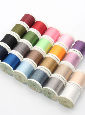 国产手缝线 法式刺绣棉线勾珠线手缝线缝衣缝纫线100码 28色全