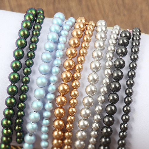 麋鹿先生 奥地利水晶珍珠珍珠施华洛世奇珍珠法式刺绣通孔珍珠