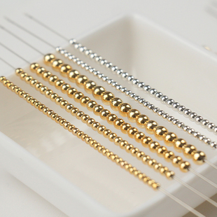 【日本真空电镀圆珠】2mm-5mm金珠银色珠尿素仿珍珠隔珠diy手链珠