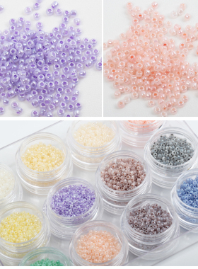 2mm奶油米珠 日本进口MGB米珠法式刺绣材料 珠绣串珠饰品DIY手工