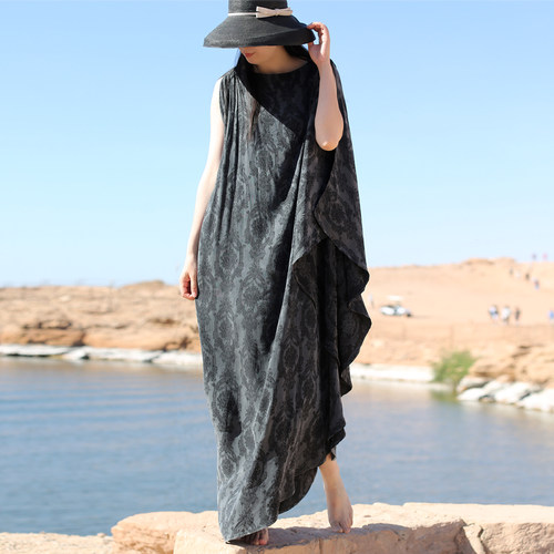 莱赛尔超仙显瘦解构不规则连衣裙