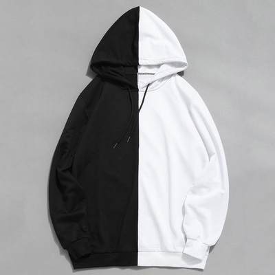 Hoddies Men Patchwork Cotton Sweatshirt Male Hoody Fashion