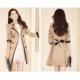 trench coat blocking Women breasted colour double tid