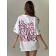Printed loose hole 欧美风字母印花圆领T恤宽松破洞上衣 shirt