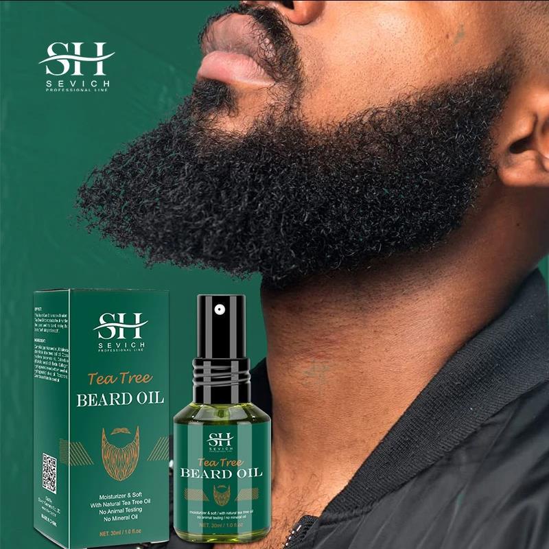 2023New Men Beard Growth Essential Oil Tea Tree Natural Hair