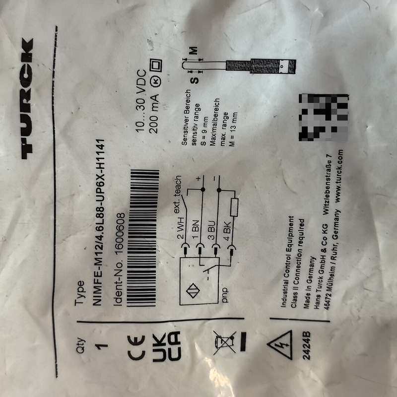 图尔克Turck磁敏开关传感器德国进口NIMFE-M12/4--议价商品