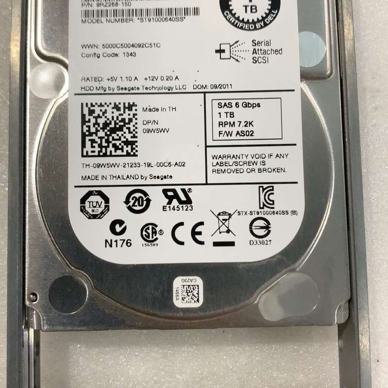 戴尔原装1T服务器硬盘,ST91000640SS型号,7.2--议价商品