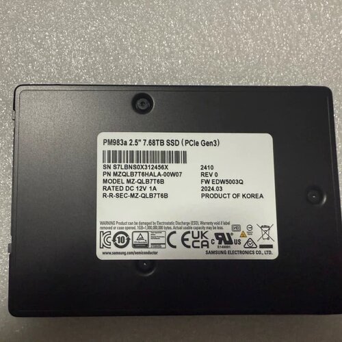 三星PM983A+7.68T+U2+NVME企业级服务器固态--议价商品