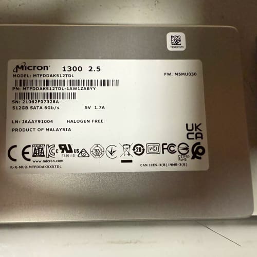 镁光1300固态硬盘512G,几乎全新,2.5寸SATA接口--议价商品