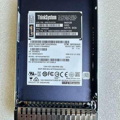 Lenovo/联想 960G SSD SATA 01PE30--议价商品