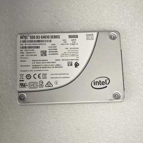英特尔S4610 960G 固态硬盘，SSDSC2KG960--议价商品