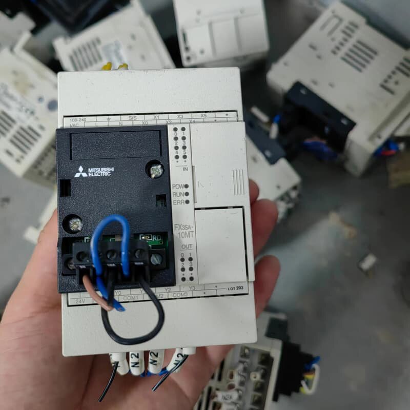 三菱plc主机FX3SA-10MT二手拆机,成色漂亮,现货多--议价商品