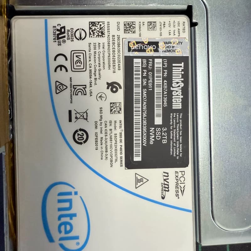 联想/INTEL 原装全新 P4610 3.2T NVME--议价商品