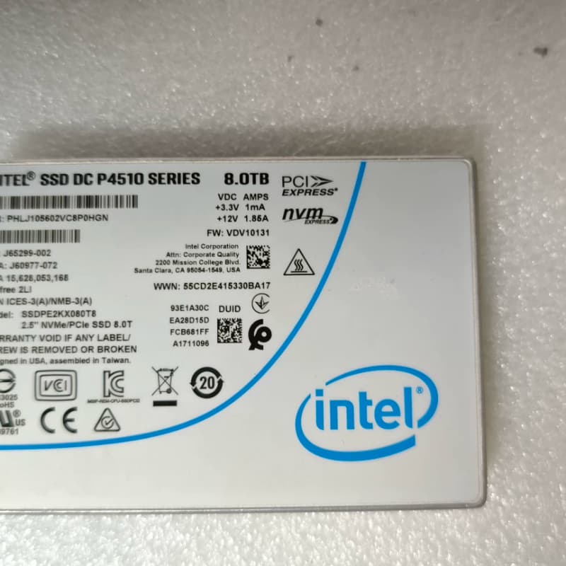Intel P4510 8TB 2.5寸U.2 NVMe企业--议价商品