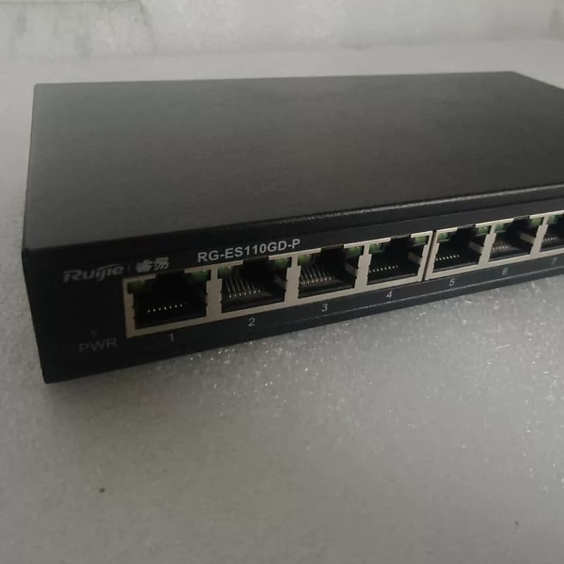 二手锐捷睿易RG-ES110GD-P 8口千兆POE交换机,--议价商品