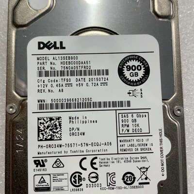 DELL/戴尔900G SAS 2.5寸 10K 6Gb 服--议价商品