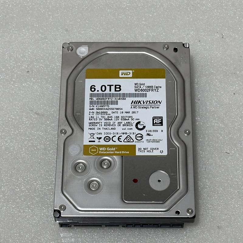 出西数6T金盘SATA硬盘,型号WD6002FRYZ,几乎全--议价商品