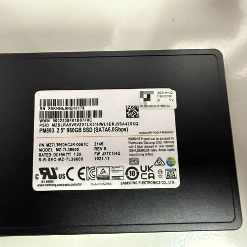 H3C 三星PM893 960G企业级固态硬盘 几乎全新--议价商品
