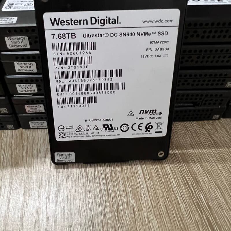 出闲置!西数SN640 7.68T NVMe固态硬盘,企业级--议价商品