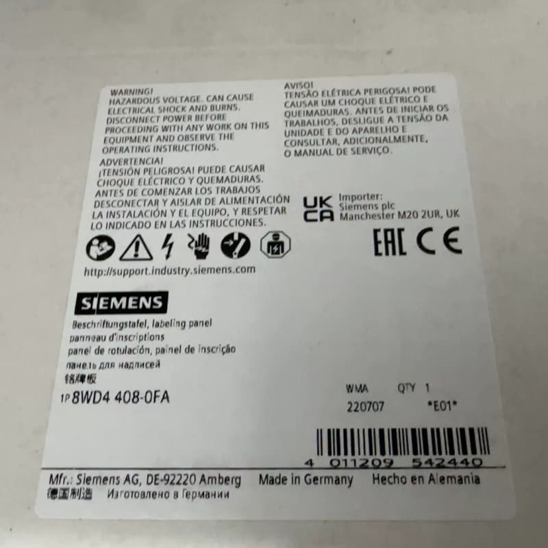西门子柱灯铭牌,全新8WD4 408-0FA,一起10套,便--议价商品