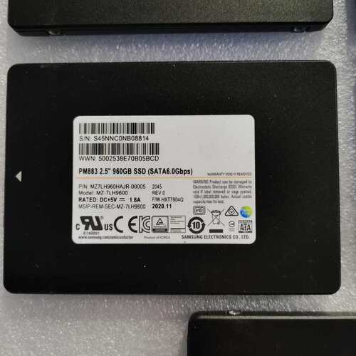 三星PM883 960G SSD固态硬盘 SATA--议价商品