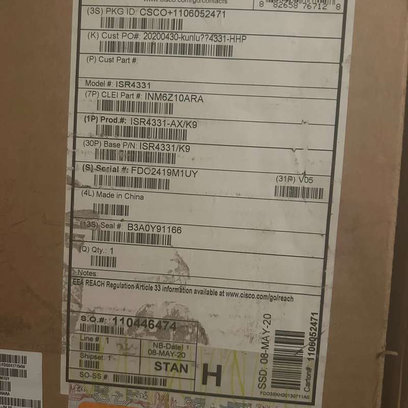 原装思科 全新 ISR4331-AX/K9 全新路由器 需要--议价商品