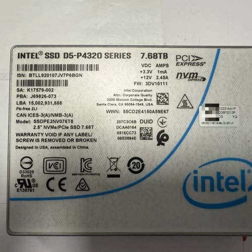 出H3C 英特尔D5-P4320 7.68TB固态硬盘，P--议价商品