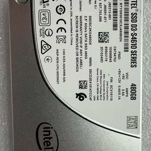 Intel D3-S4610 480G 2.5寸SATA企业--议价商品