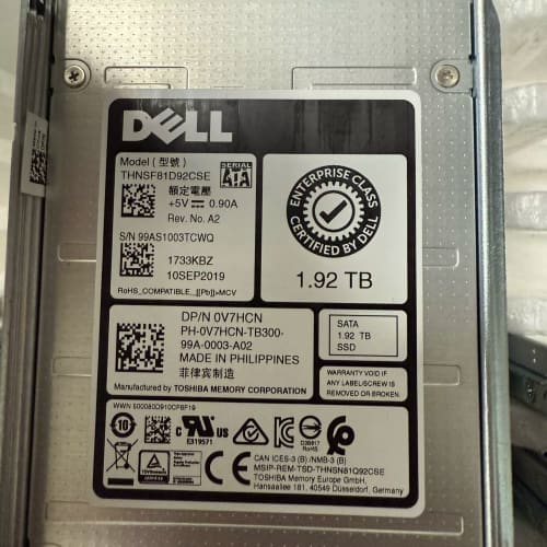戴尔原装1.92TB企业级SSD固态硬盘,型号THNSF81--议价商品