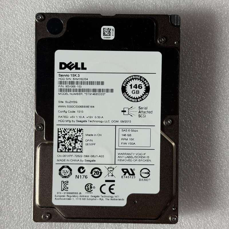 戴尔146G 15K 2.5寸061XPF原装拆机,SAS接--议价商品