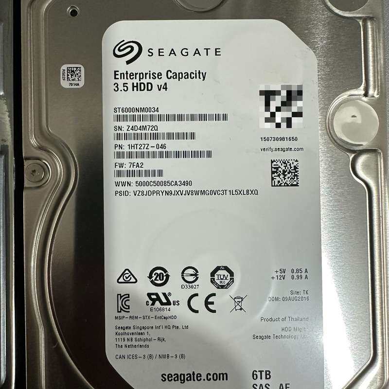 希捷6T SAS接口硬盘。全新的ST6000NM0034希捷--议价商品