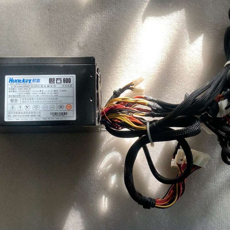 航嘉hk600-11pep 额定500w电源,正常使用拆机,--议价商品