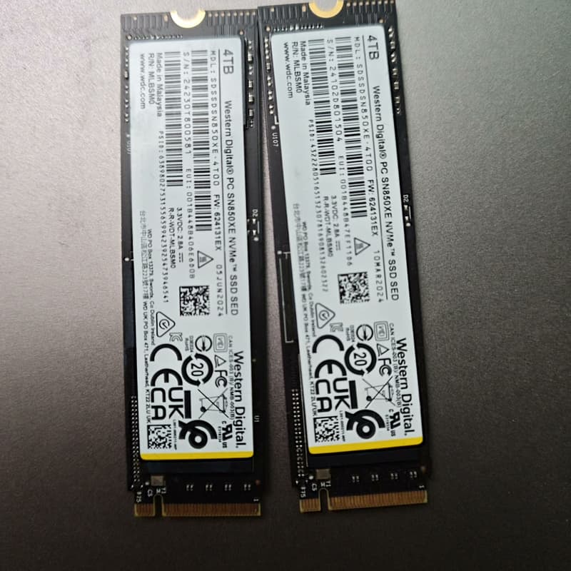 西部数据SN850XE 4TB NVMe M.2 2280固--议价商品