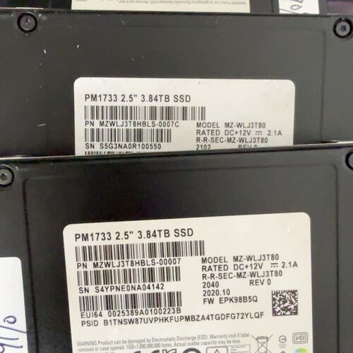 三星PM1733 3.84TB企业级U.2接口SSD--议价商品