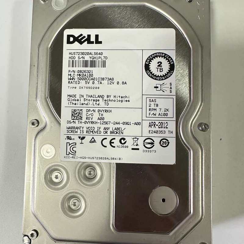 Dell 2T SAS 7.2K 0VYRKH服务器硬盘保一--议价商品