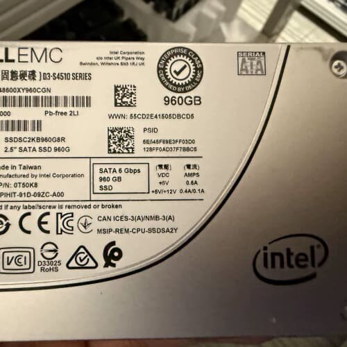 出点拆机Dell EMC Intel S4510 960G固--议价商品
