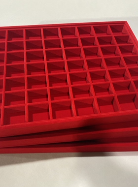 红色40*30绒布首饰盘耳环首饰展示盘手镯项链戒指珠宝盘收纳托盘