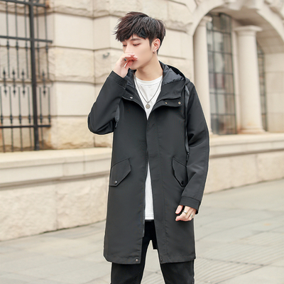 男款风衣外套2025新款秋冬季男生潮流高中生衣服中长款青少年夹克