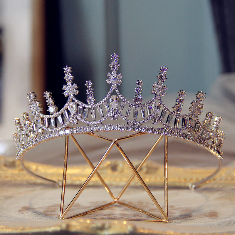 皇冠微镶全锆石新娘婚礼服饰品