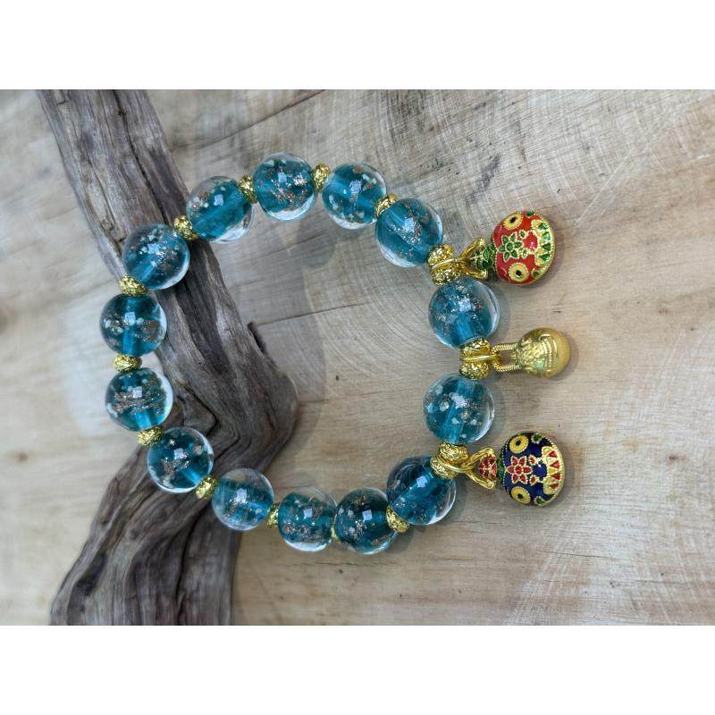 北京古法香灰琉璃手串2026五彩多宝吞金兽本命年明星同款-S1066