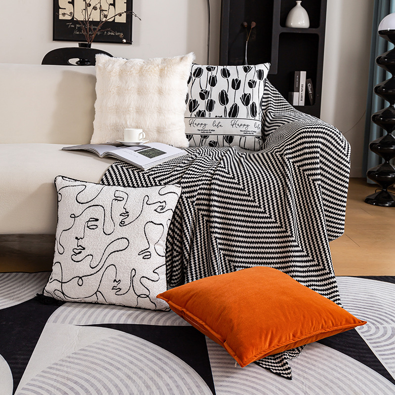 民宿卧室客厅沙发靠枕床头抱枕套
