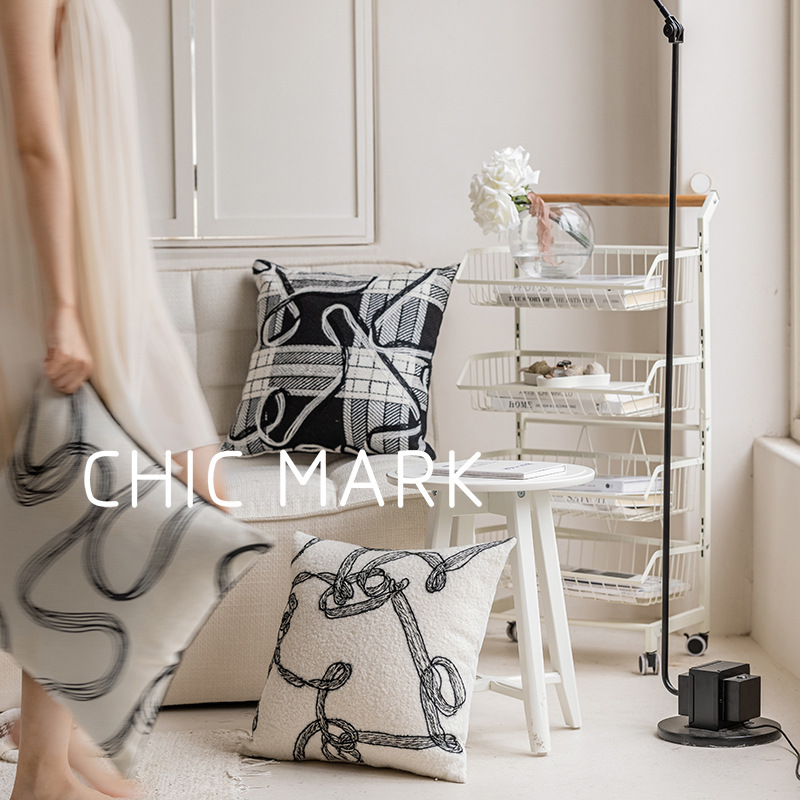 北欧品质沙发抱枕客厅沙发靠办公室腰枕床头靠背可拆洗抱枕套