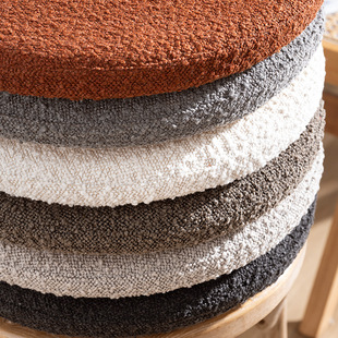 羊羔绒圆形坐垫记忆棉地上蒲团榻榻米防滑坐垫卡座换鞋凳座垫