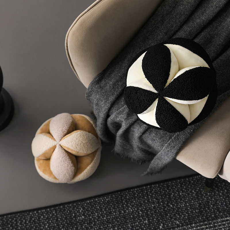 奶油软装靠客厅INS风圆形抱枕