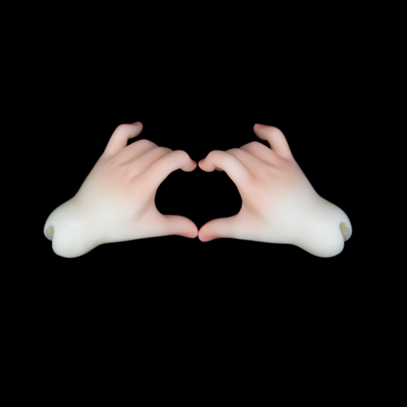 bjd-CD四分1/4女手型CDH-42-05比心手二次元2d娃娃配件