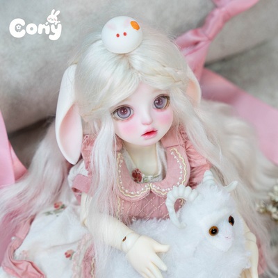 【TrueCom】娃头◆Cony 娃BJD女6分兔耳素头1/3单头小喵汪