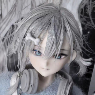 小最奶糖4分墨&迹bjd娃娃1 4裸娃2d卡通头 2ddoll